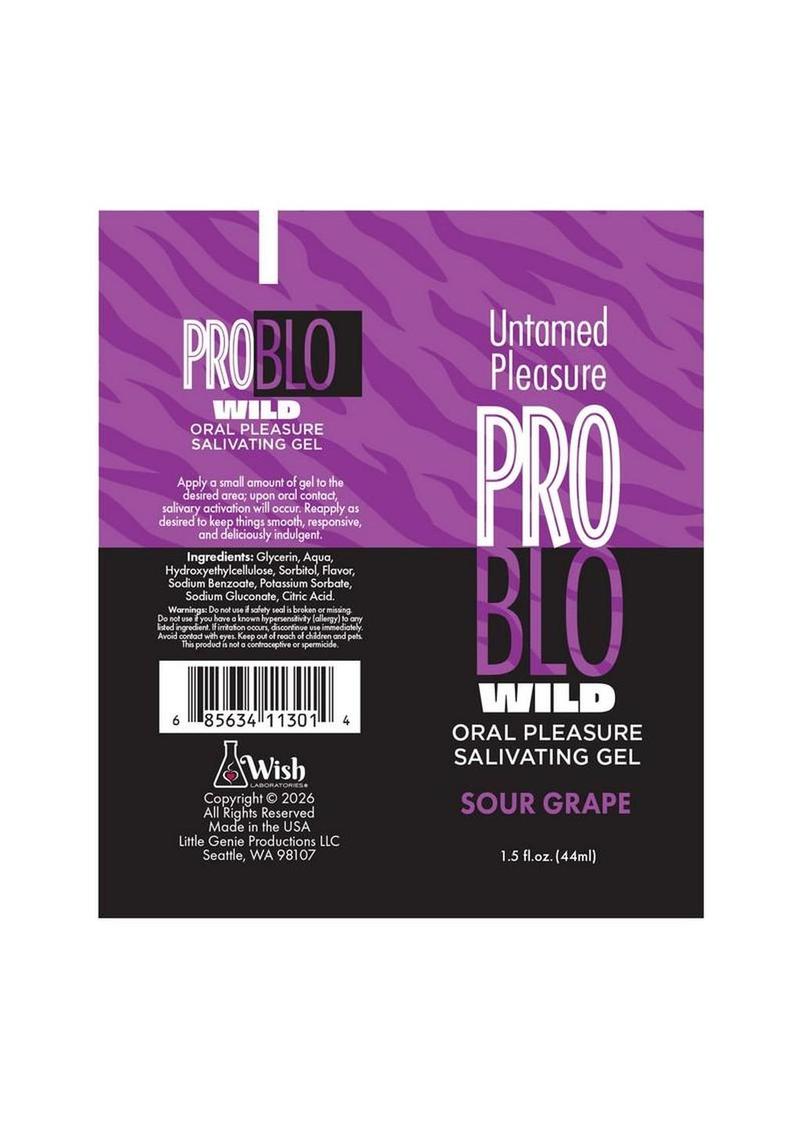 ProBlo Wild Oral Pleasure Salivating Gel 1.5oz - Sour Grape