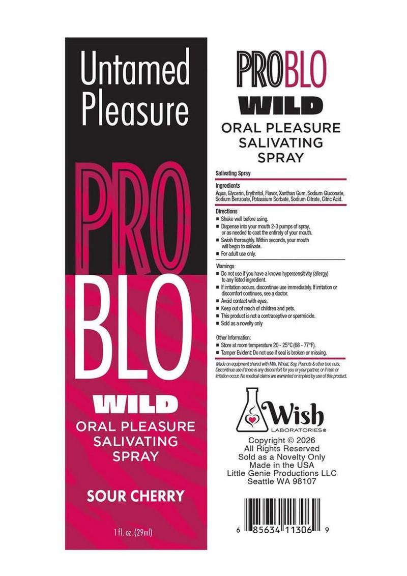 ProBlo Wild Mouthwatering Salivating Spray 1oz - Sour Cherry