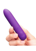 Together Tip Pointy Bullet Silicone Rechargeable Vibrator 4in - Purple
