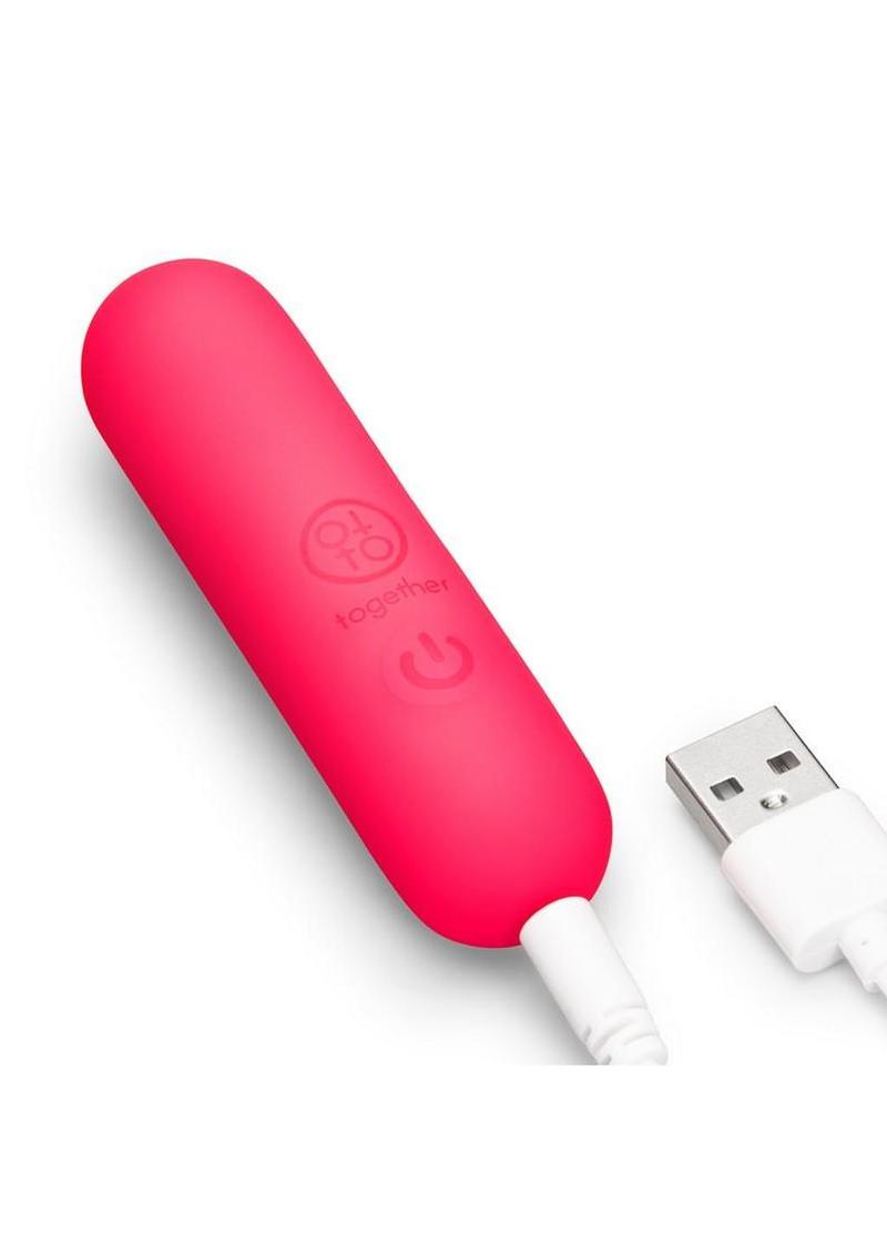Together Spark Silicone Rechargeable Bullet Vibrator 3in - Pink