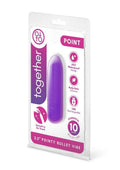 Together Point Pointy Bullet Silicone Rechargeable Vibrator 3.5in - Purple