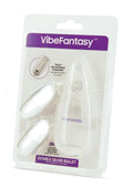 VibeFantasy Double Silver Bullet with Remote Control - Silver/Frost