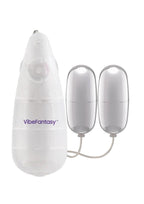VibeFantasy Double Silver Bullet with Remote Control - Silver/Frost