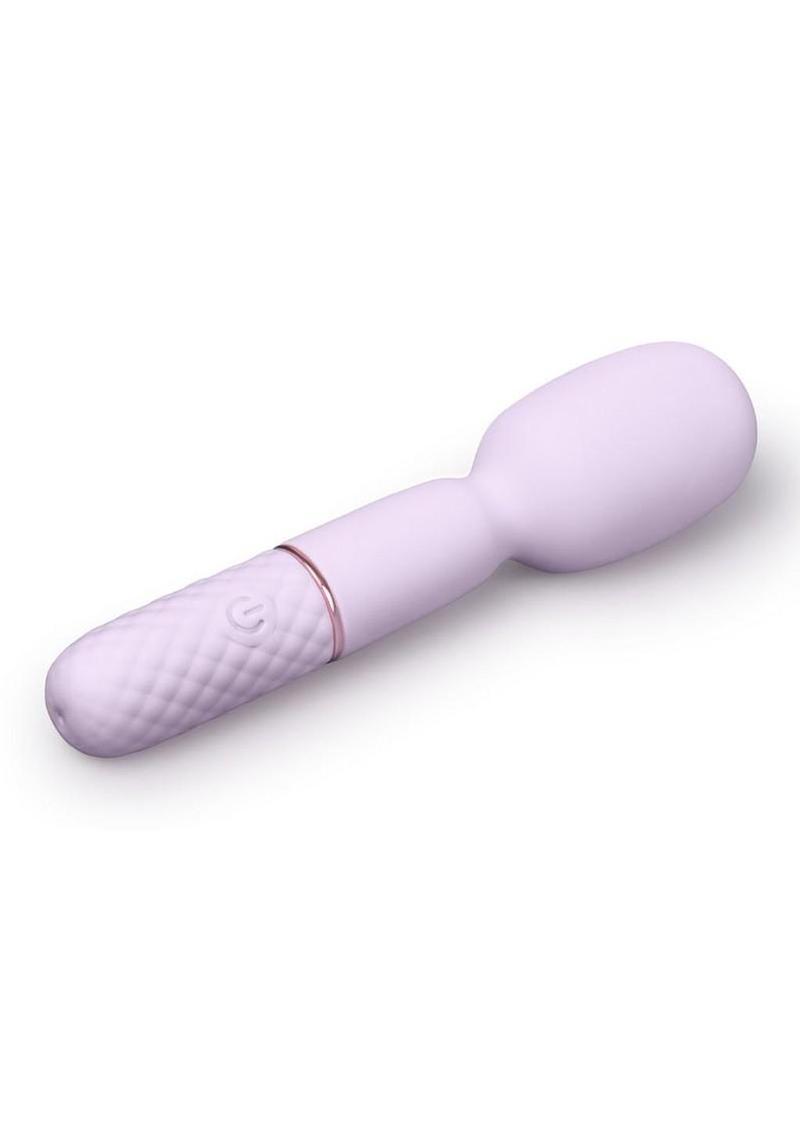VibeFantasy Diamond Tease Wand Silicone Rechargeable with Stimulator - Lavender