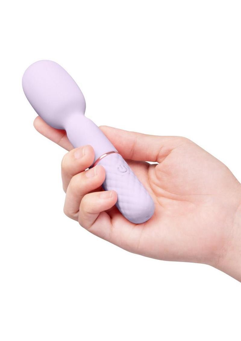 VibeFantasy Diamond Tease Wand Silicone Rechargeable with Stimulator - Lavender