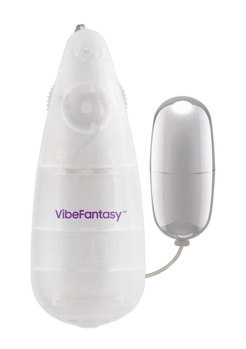 VibeFantasy Silver Bullet with Remote Control - Silver/Frost