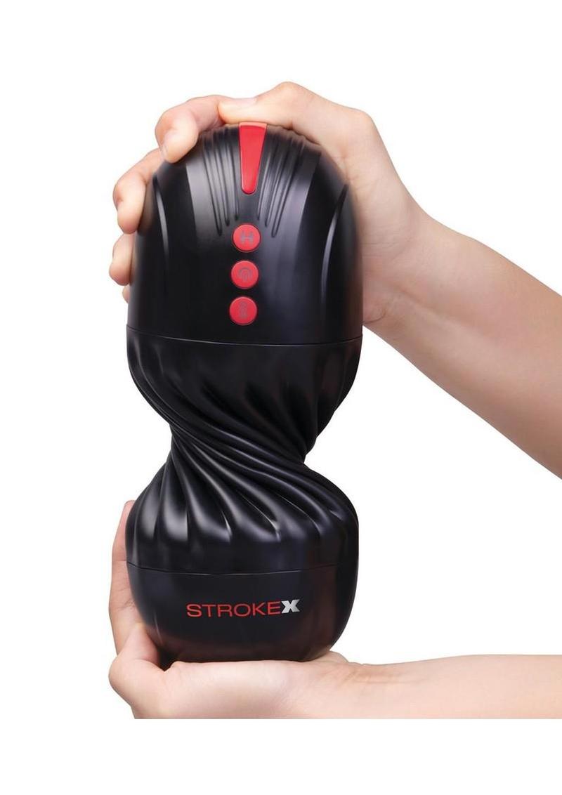 Stroke-X Grip Tight Auto Twister Rechargeable Masturbator - Frost/Black