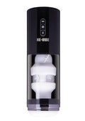 He-Vibe Thrust & Bust Rechargeable Oral Masturbator - Black/Frost
