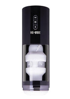 He-Vibe Thrust & Bust Rechargeable Oral Masturbator - Black/Frost