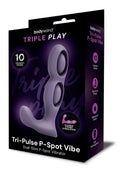 Bodywand Triple Play Tri-Pulse P-Spot Vibe Rechargeable Silicone Dual-Stim Prostate Vibrator - Purple
