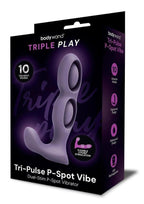 Bodywand Triple Play Tri-Pulse P-Spot Vibe Rechargeable Silicone Dual-Stim Prostate Vibrator - Purple