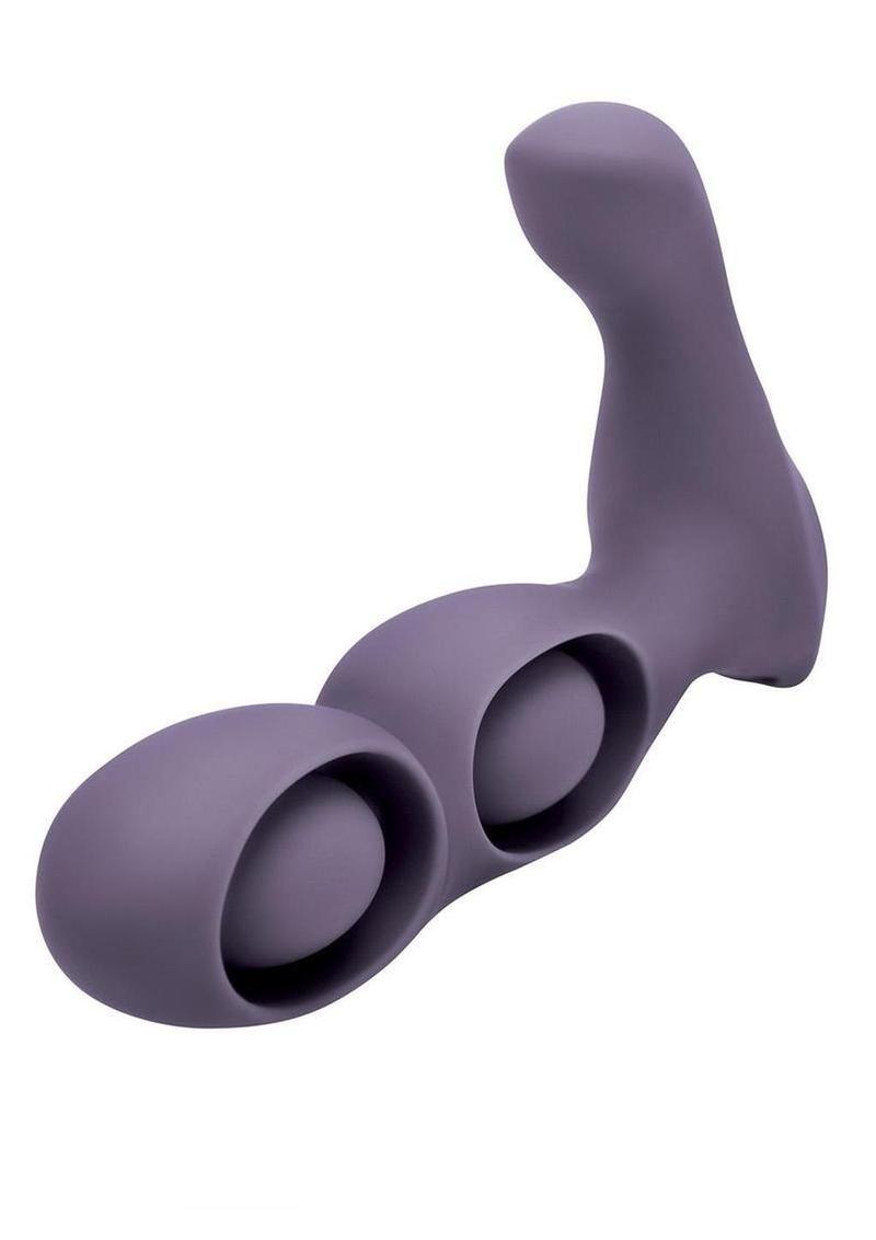 Bodywand Triple Play Tri-Pulse P-Spot Vibe Rechargeable Silicone Dual-Stim Prostate Vibrator - Purple