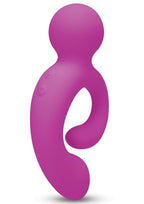 Bodywand Triple Play Threeplay Pro Rechargeable Silicone Triple-Stim Wand Massager - Pink