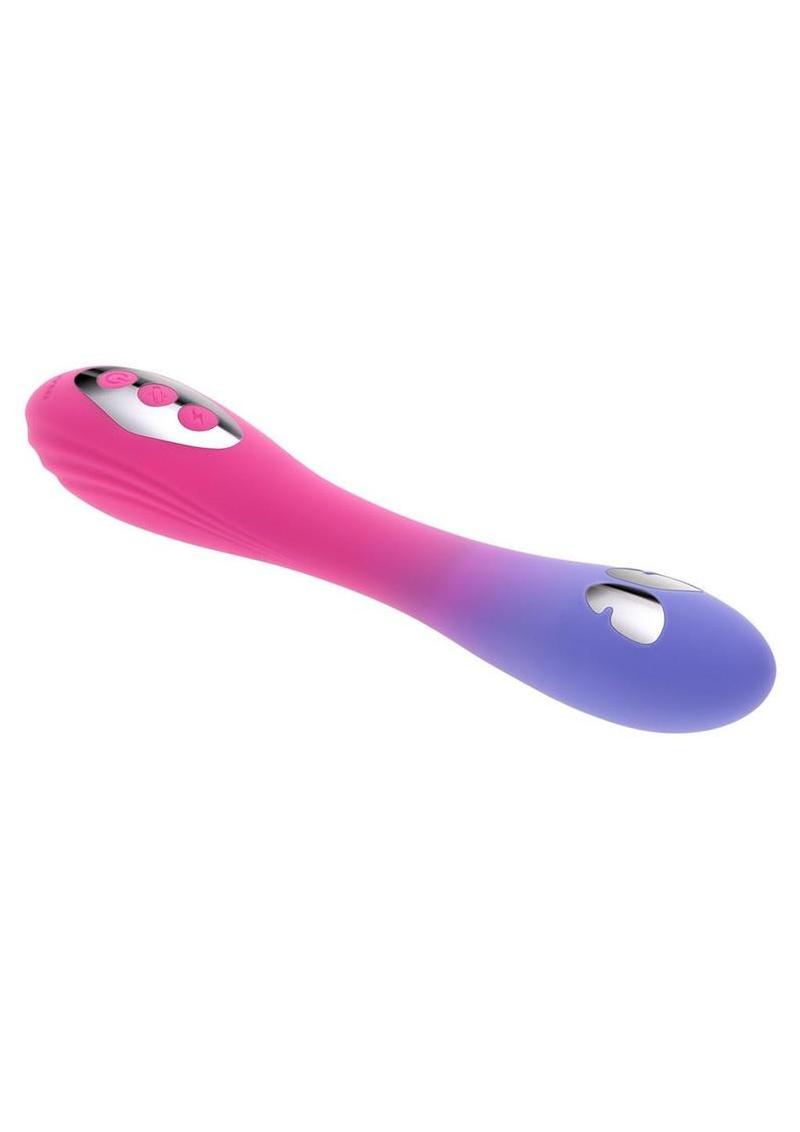 Paradise Pulse Rechargeable Silicone Butterfly Vibrator - Pink/Purple