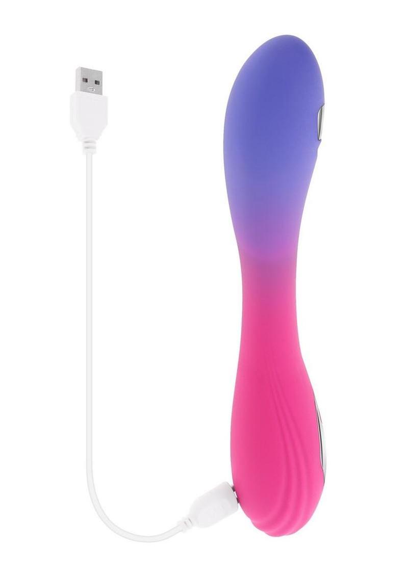Paradise Pulse Rechargeable Silicone Butterfly Vibrator - Pink/Purple