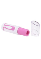 Pucker Up Lipstick Vibe Rechargeable Silicone Bullet - Pink/White