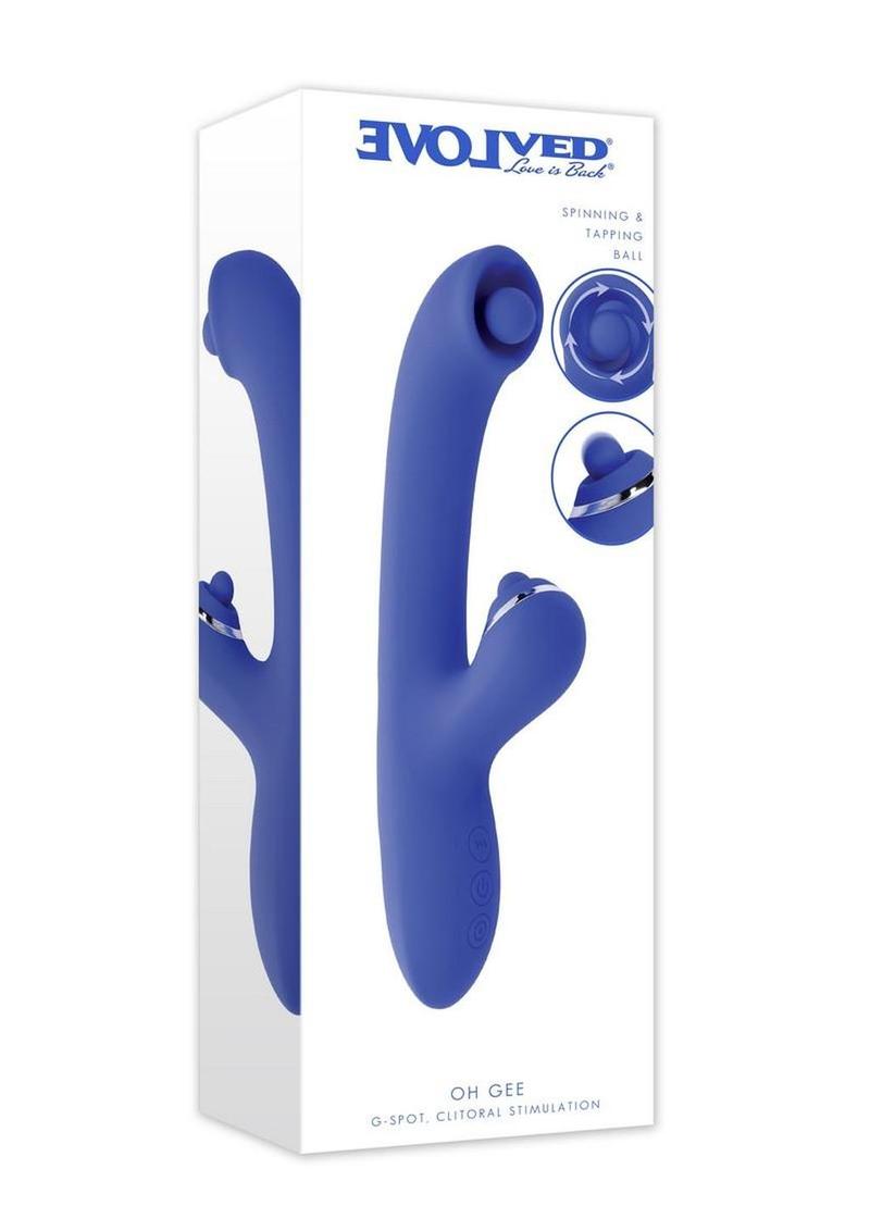 Oh Gee Rechargeable Silicone G-Spot Vibrator - Blue