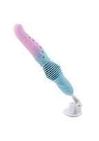 Gender X Tentacle Thruster Rechargeable Silicone Vibrator with Remote - Blue/Pink