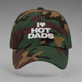 I Love Hot Dads Dad Hat by YES HOMO in Green Camo