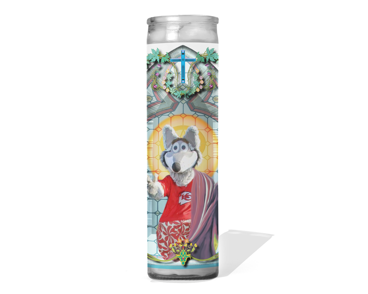 K.C. Wolf Celebrity Prayer Candle - Kansas City Chiefs