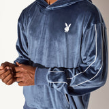 PLAYBOY Men's Velour Hoodie