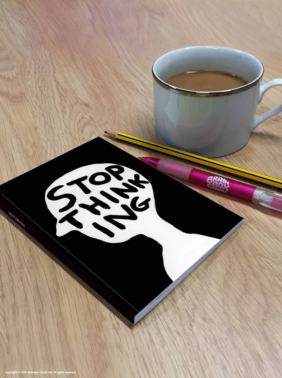 David Shrigley A6 Notebook - Stop Thinking