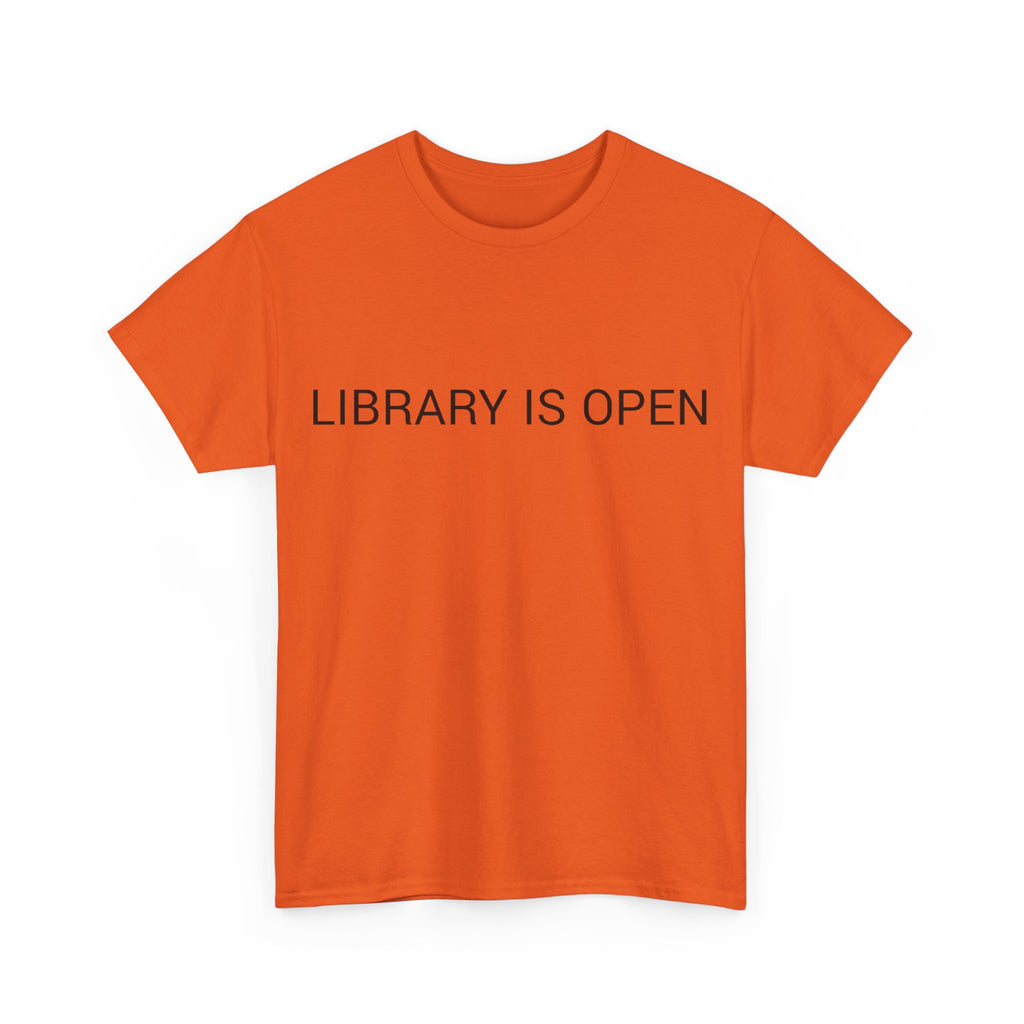 LIBRARY IS OPEN TEE BY CULTUREEDIT AVAILABLE IN 13 COLORS