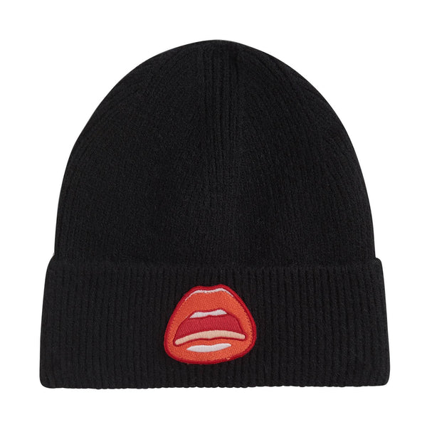 Tom Wesselmann Mouth Icon Patch Knit Beanie