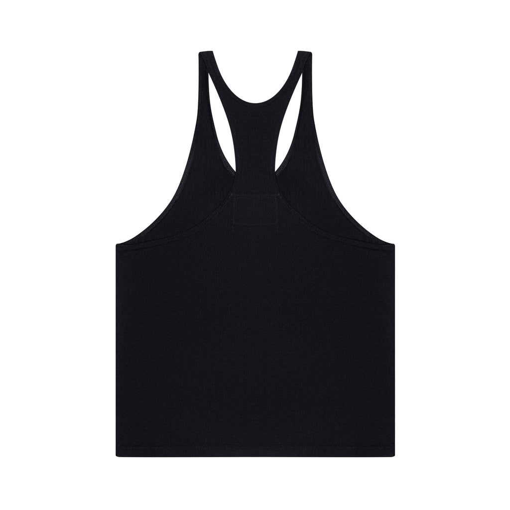 GYMNASIUM THE BODY WORK STRINGER TANK BLACK WITH WHITE