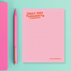 Daily Gay Thoughts - Snarky & Colorful Notepad