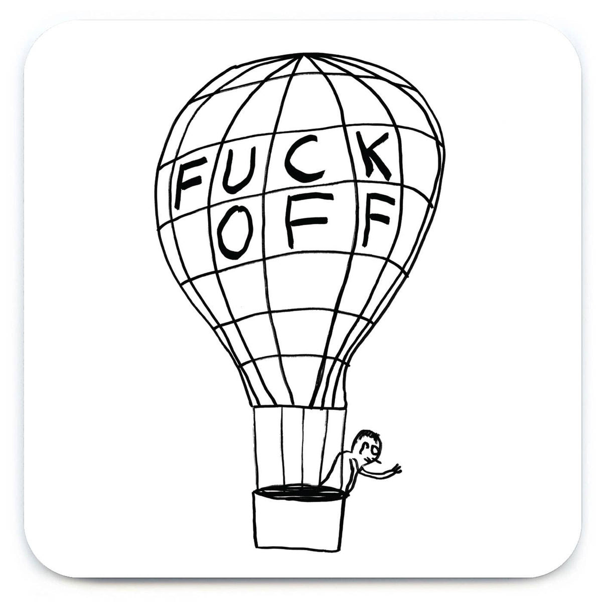 David Shrigley Coaster - Fuck Off Balloon