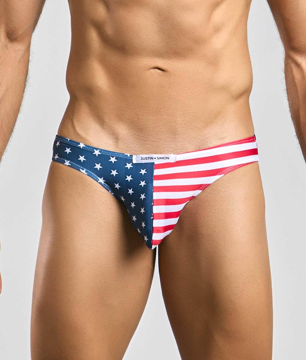 Justin + Simon Classic Mens Bikini - USA Flag