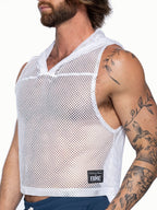 BIKE Hooded Sleeveless Practice Jersey - White
