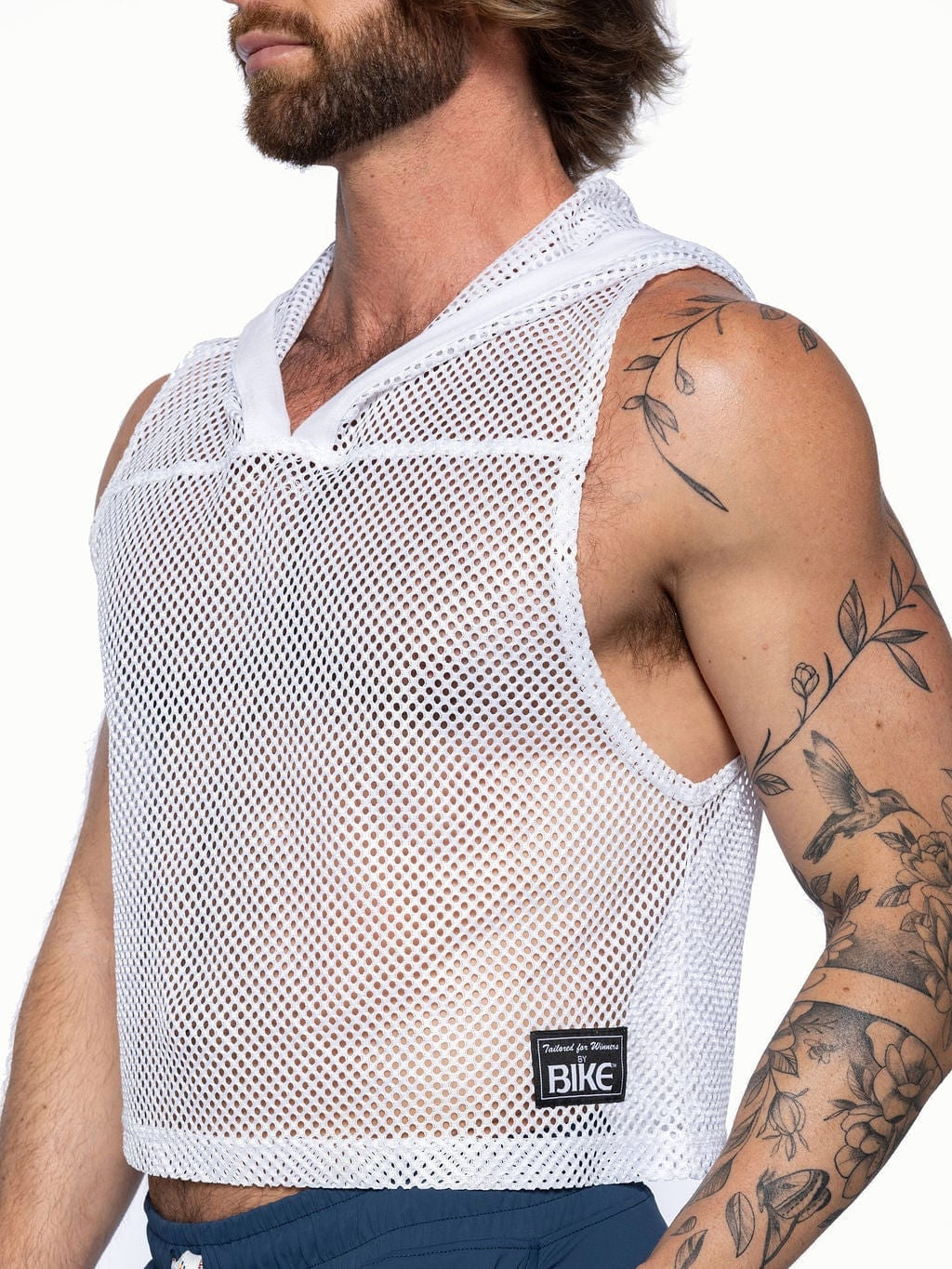 BIKE Hooded Sleeveless Practice Jersey - White