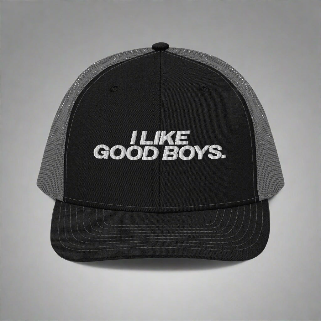 I Like Good Boys Trucker Hat - Black / Charcoal