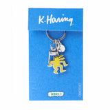 Keith Haring Yellow Dancing Dog Keyclip