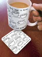 David Shrigley Coaster - The Tea Is Alive