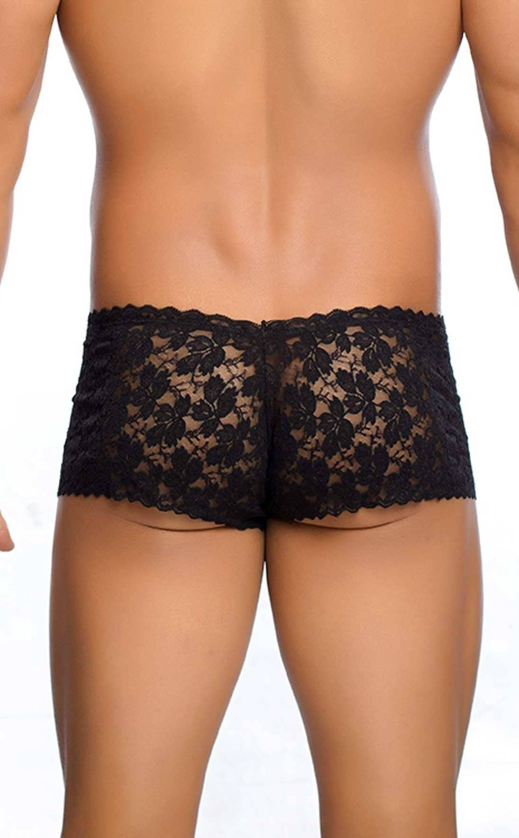 MOB Rose Lace Boy Short - Black