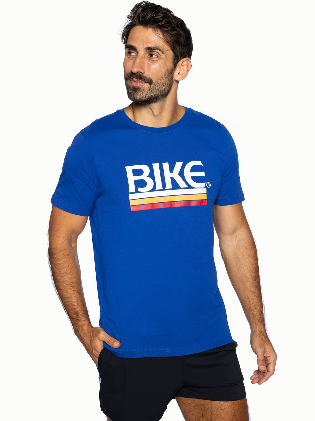 BIKE Logo Ringer Tee - Royal Blue