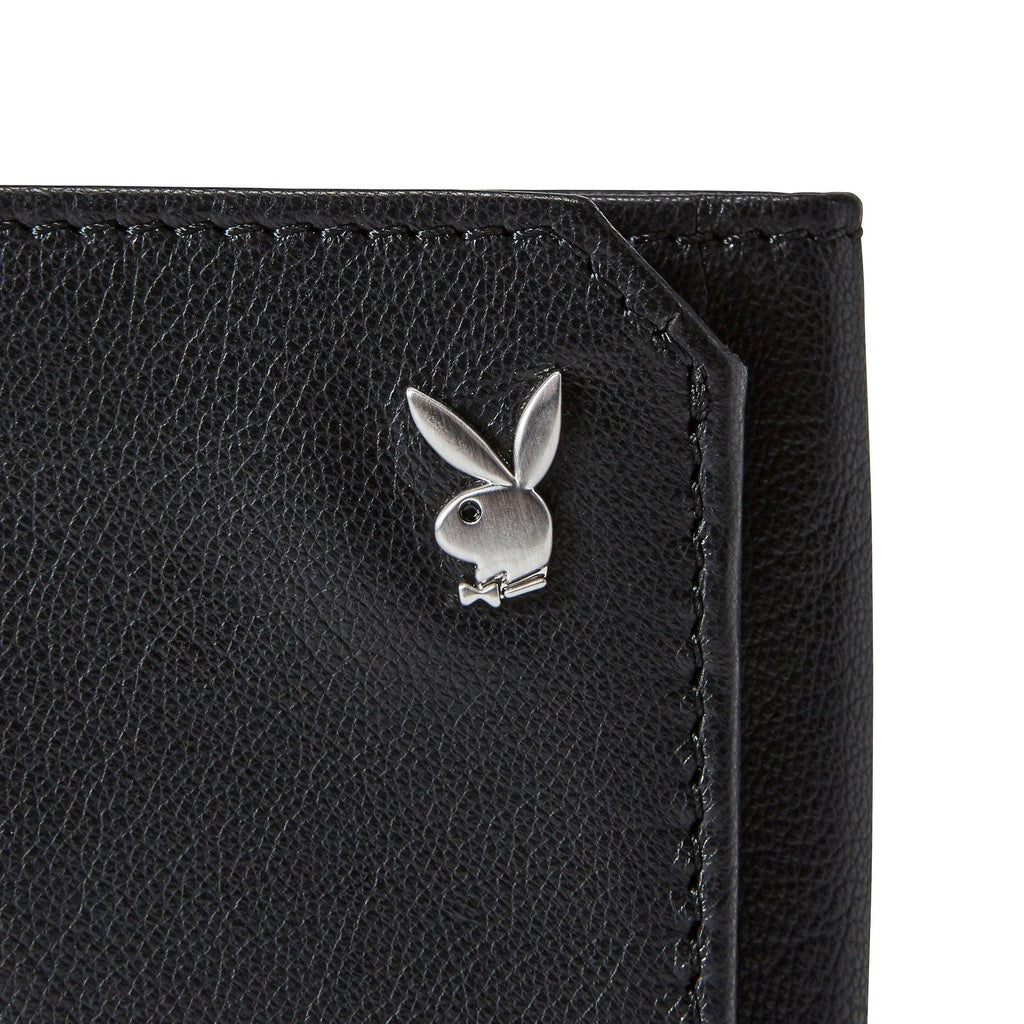 PLAYBOY Men's Milled Trifold Wallet