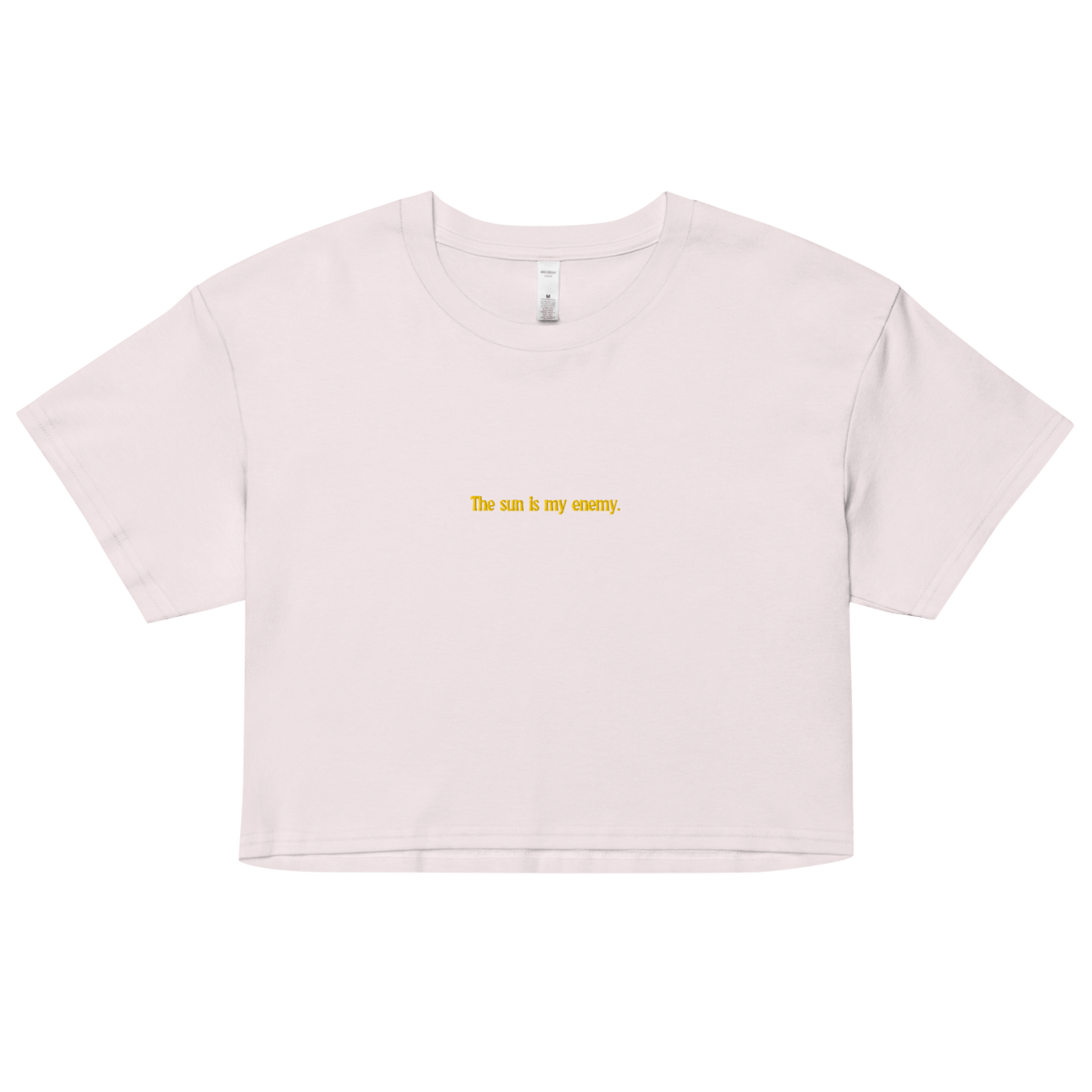 The Sun Is My Enemy Embroidered Crop Top