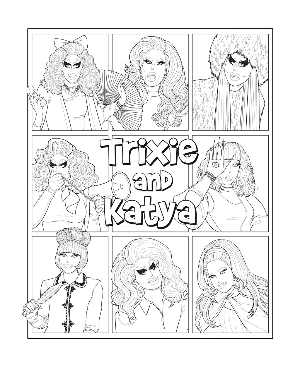 THE OFFICIAL TRIXIE AND KATYA COLORING BOOK