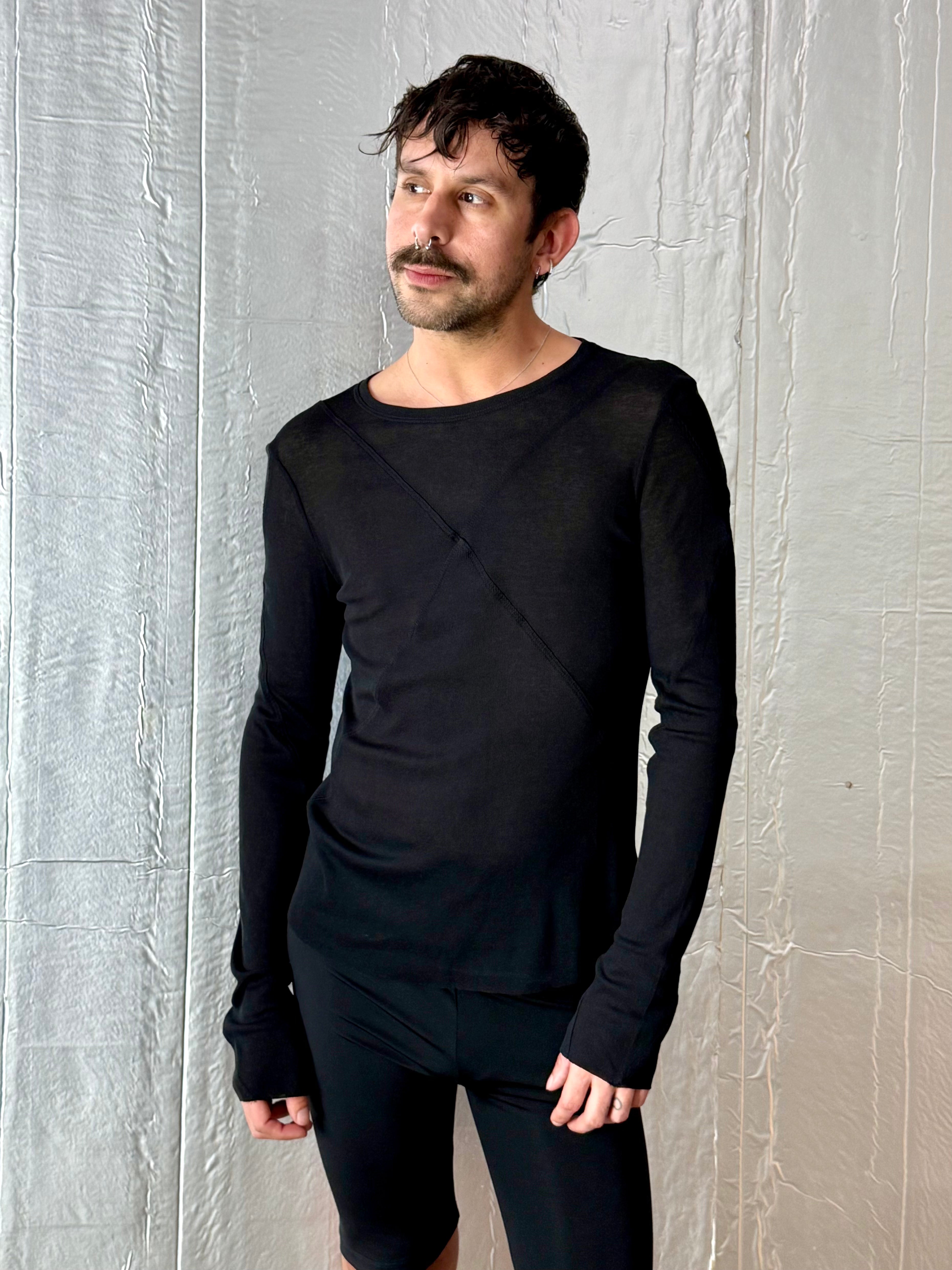 Jordanluca BLUES LONGSLEEVE TOP BLACK