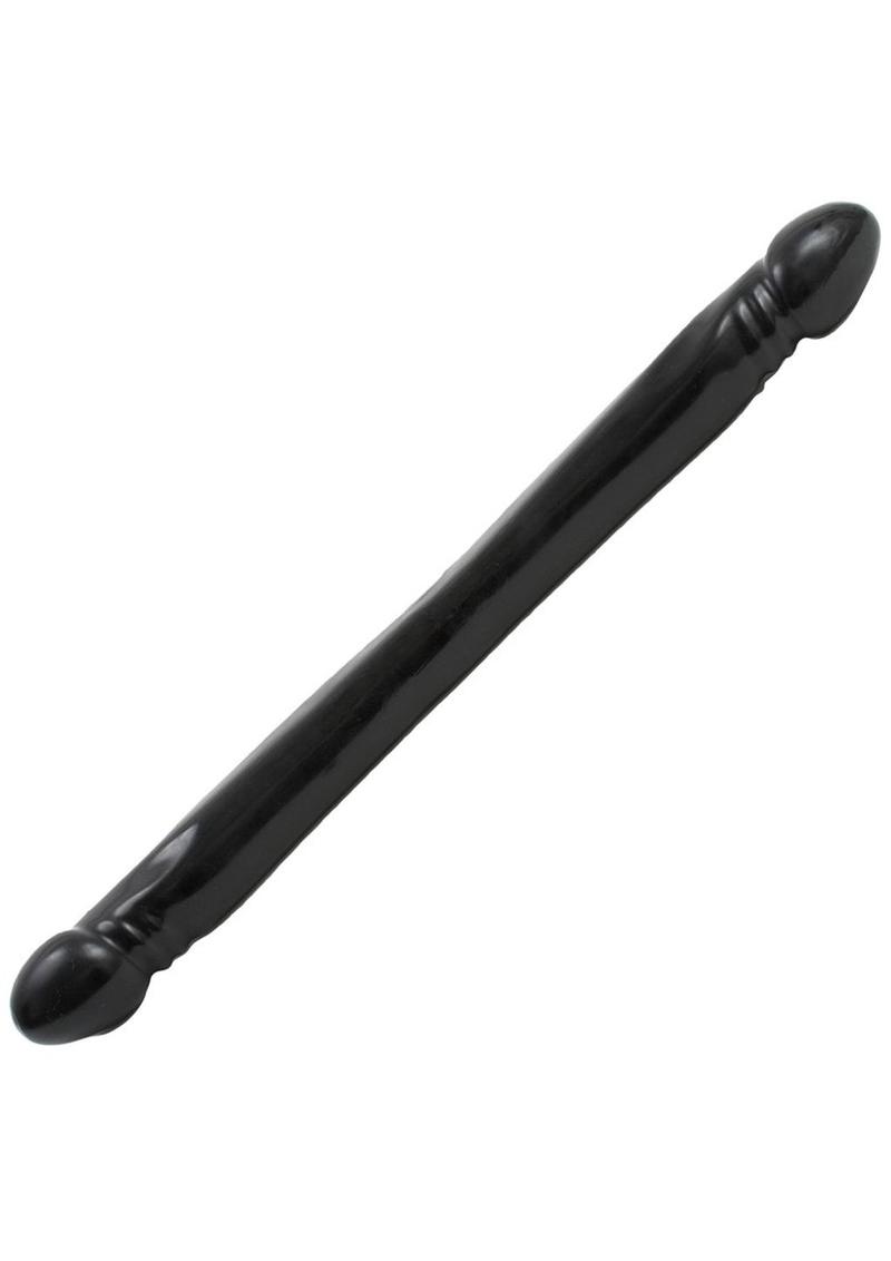 Classic Double Header Smooth Dildo 18in - Black