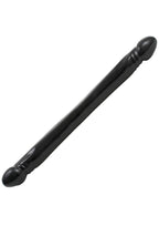 Classic Double Header Smooth Dildo 18in - Black