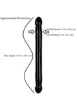 Classic Double Header Smooth Dildo 18in - Black