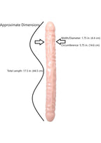 Classic Double Header Dildo 18in - Vanilla