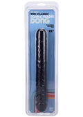 Jr. Veined Double Header Dildo 12in - Black