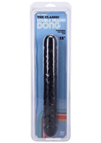 Jr. Veined Double Header Dildo 12in - Black