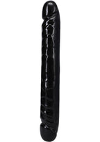 Jr. Veined Double Header Dildo 12in - Black